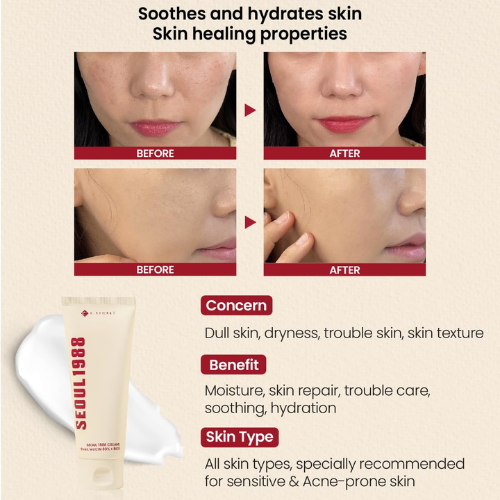 K-SECRET SEOUL 1988 Cream: Snail Mucin 97% + Rice, 100ml