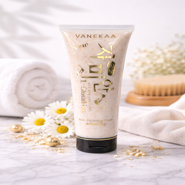 VANEKAA Glutathione Gold Body Exfoliating Cream | Whitening & Brightening Body Scrub | Smooth Radiant Skin