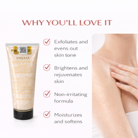 VANEKAA Glutathione Gold Body Exfoliating Cream | Whitening & Brightening Body Scrub | Smooth Radiant Skin